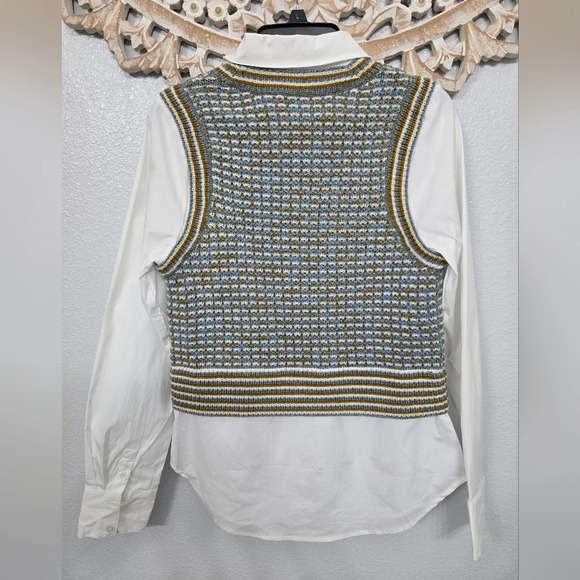 Veronica Beard Serwa Mixed Media Vest Top - Picture 12 of 12